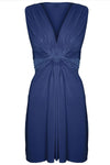 Kassie Plunge Neck Twisted Front Mini Dress - bejealous-com