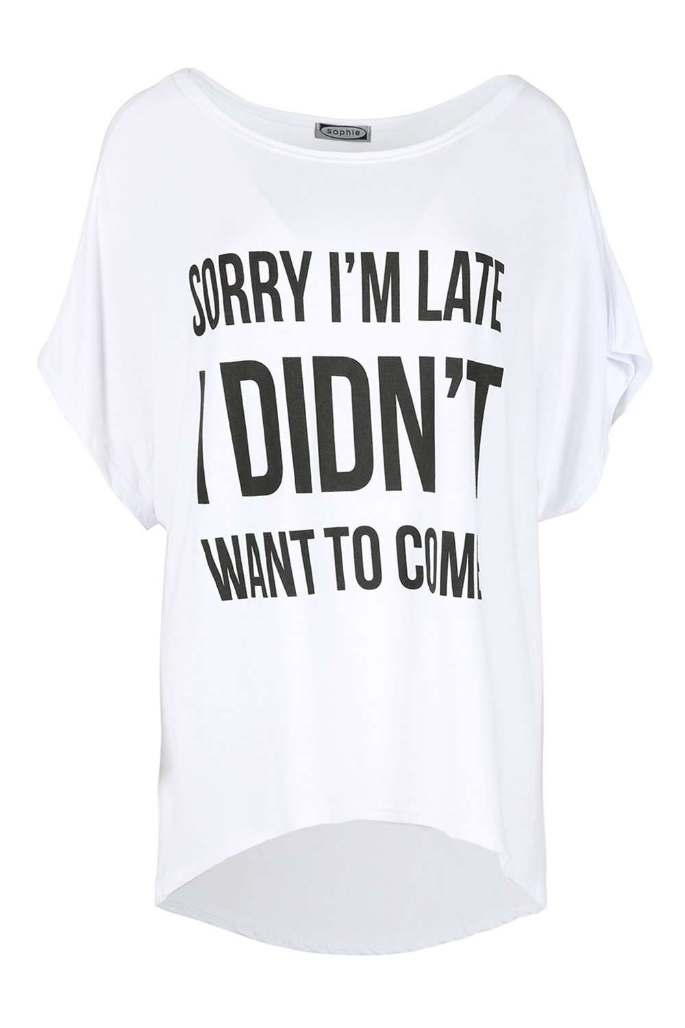 Kassie Roll Sleeve Slogan Print Tshirt - bejealous-com