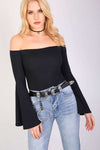 Katie Cold Shoulder Wide Sleeve Bodysuit - bejealous-com