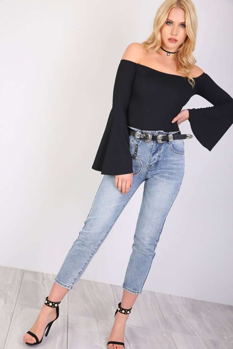 Katie Cold Shoulder Wide Sleeve Bodysuit - bejealous-com