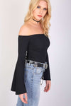 Katie Cold Shoulder Wide Sleeve Bodysuit - bejealous-com