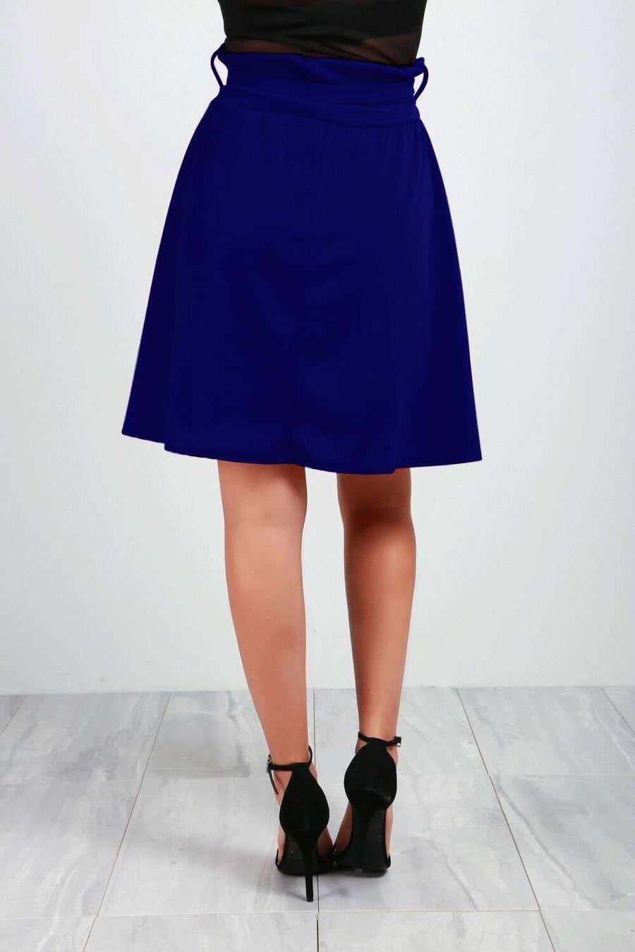 Katie High Waist Belted Skater Skirt - bejealous-com