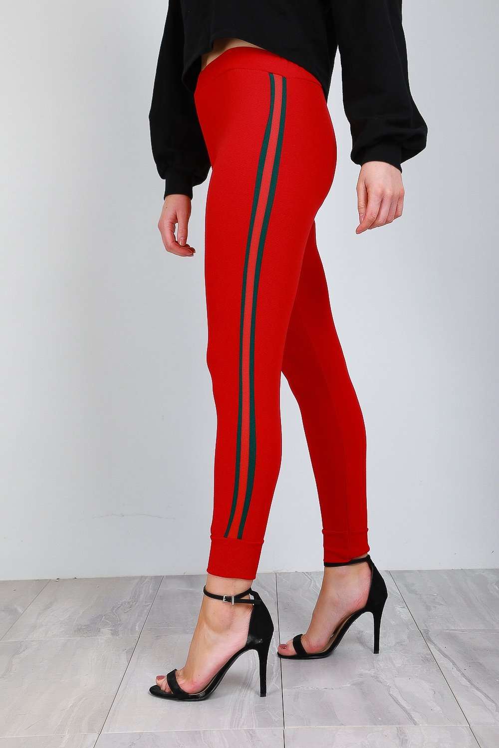 Kayleigh High Waisted Side Stripe Trousers - bejealous-com