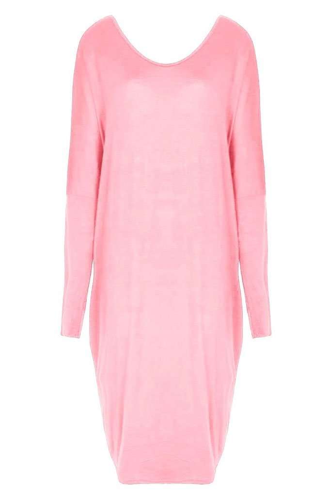 Kayley Long Sleeve Open Back Midi Dress - bejealous-com