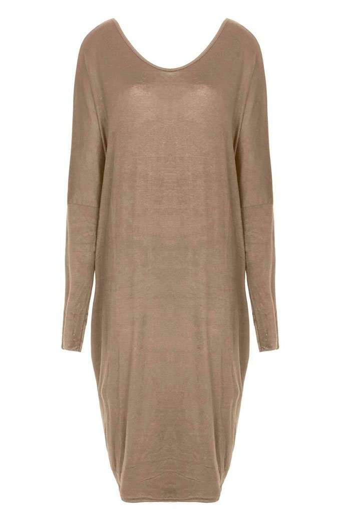 Kayley Long Sleeve Open Back Midi Dress - bejealous-com