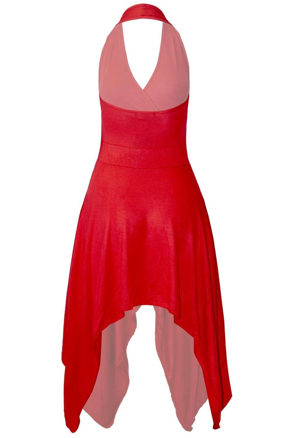 Keely Halterneck Hanky Hem Midi Dress - bejealous-com