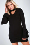 Keira Frill Sleeve Dress - bejealous-com