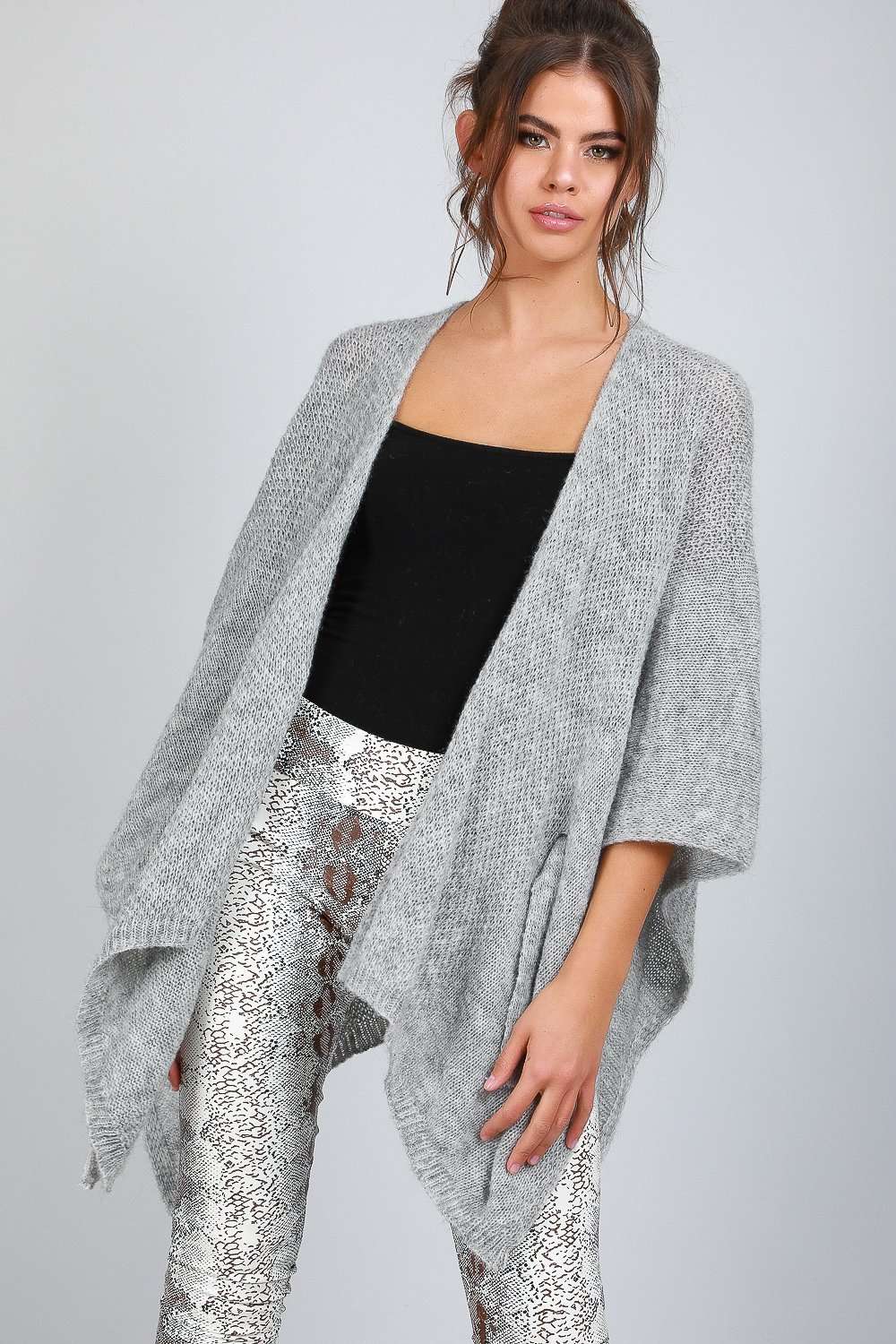 Kelsi Draped Waterfall Belted Cardigan Shawl - bejealous-com