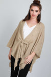 Kelsi Draped Waterfall Belted Cardigan Shawl - bejealous-com