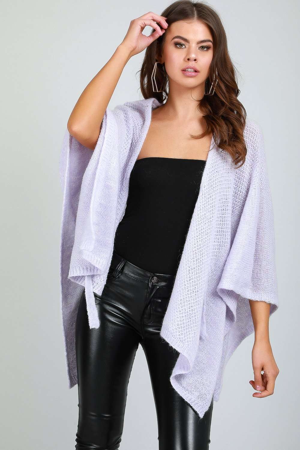 Kelsi Draped Waterfall Belted Cardigan Shawl - bejealous-com