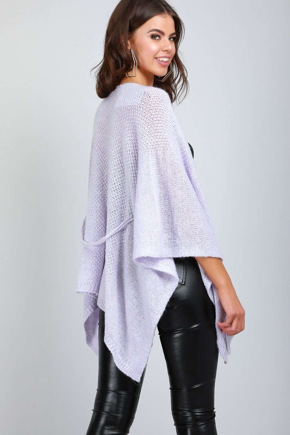 Kelsi Draped Waterfall Belted Cardigan Shawl - bejealous-com