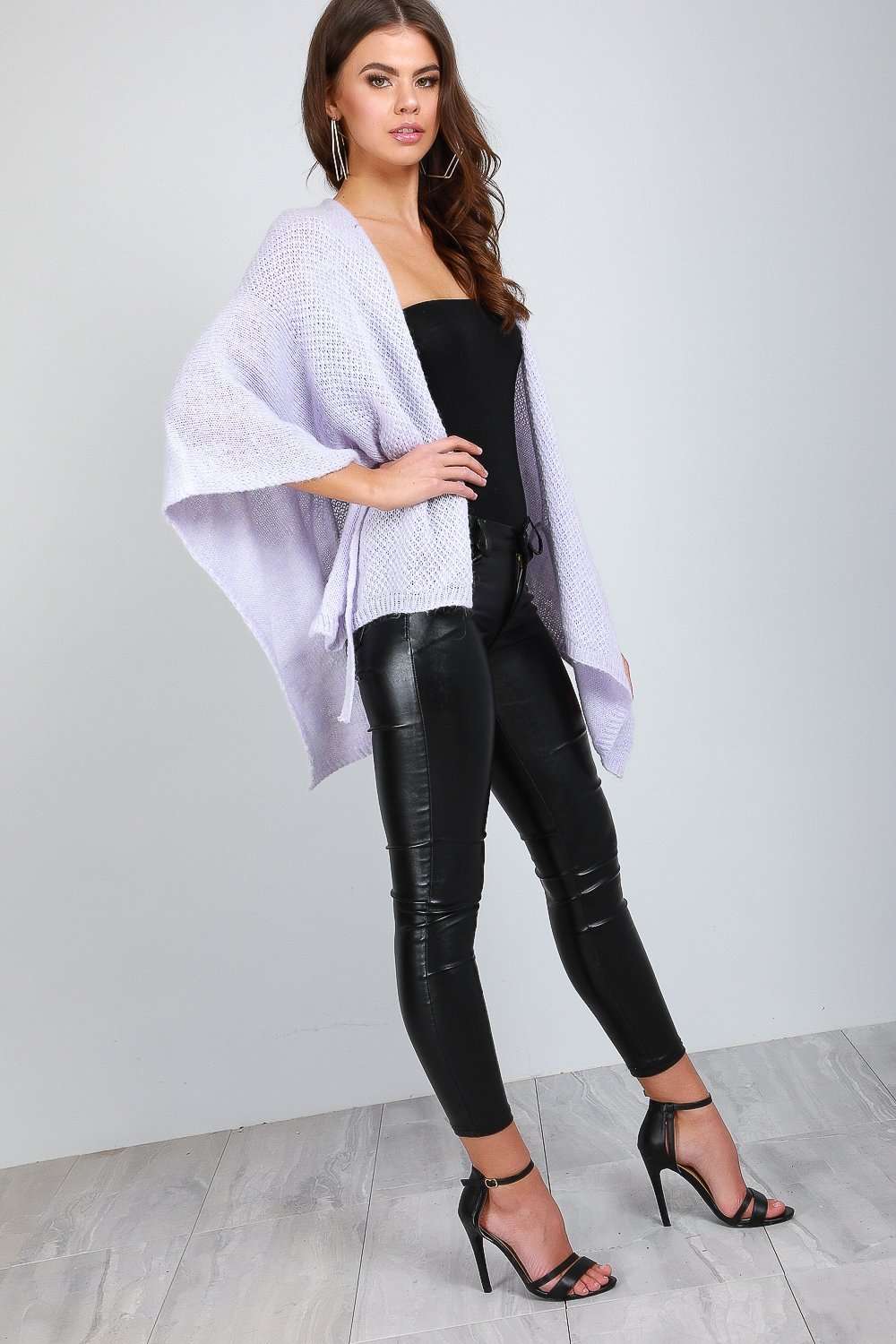 Kelsi Draped Waterfall Belted Cardigan Shawl - bejealous-com