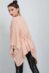 Kelsi Draped Waterfall Belted Cardigan Shawl - bejealous-com