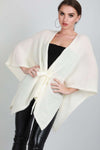 Kelsi Draped Waterfall Belted Cardigan Shawl - bejealous-com