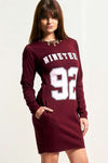 Kelsie 92 Slogan Print Sweatshirt Dress - bejealous-com