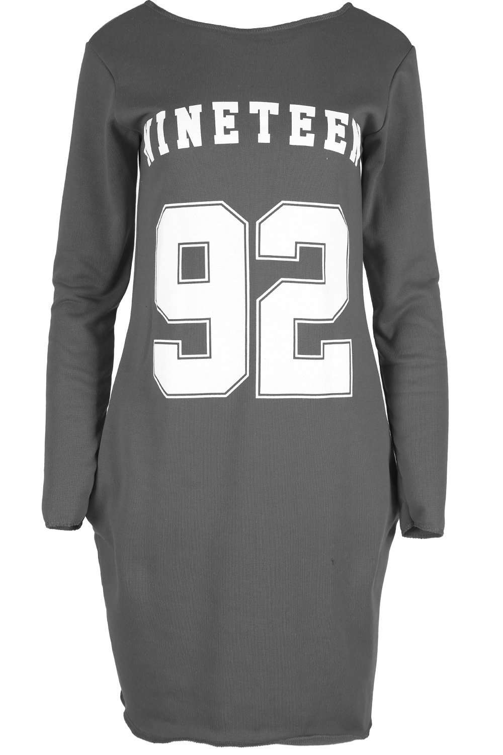 Kelsie 92 Slogan Print Sweatshirt Dress - bejealous-com
