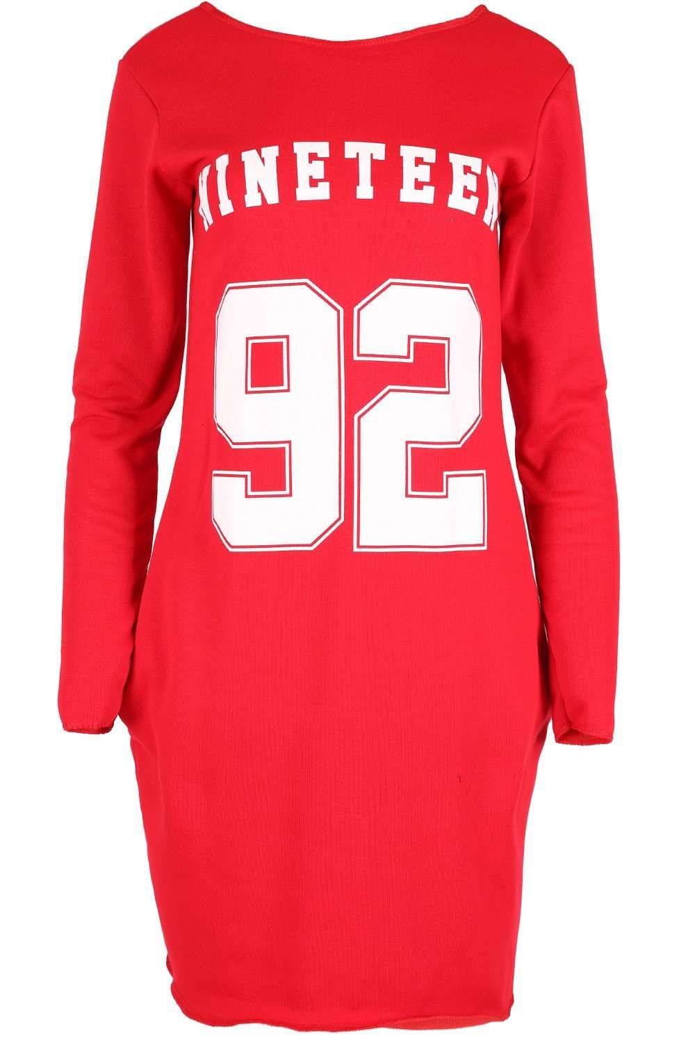 Kelsie 92 Slogan Print Sweatshirt Dress - bejealous-com