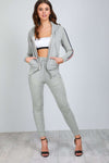 Kerry Side Stripe Fleece Line Lounge Wear Set - bejealous-com