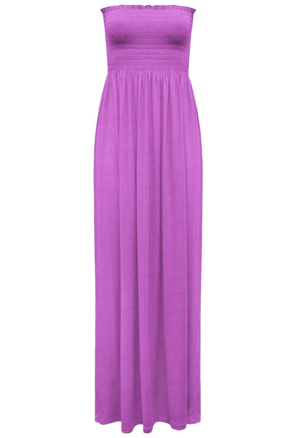 Khaki Strapless Sheering Bandeau Maxi Dress - bejealous-com