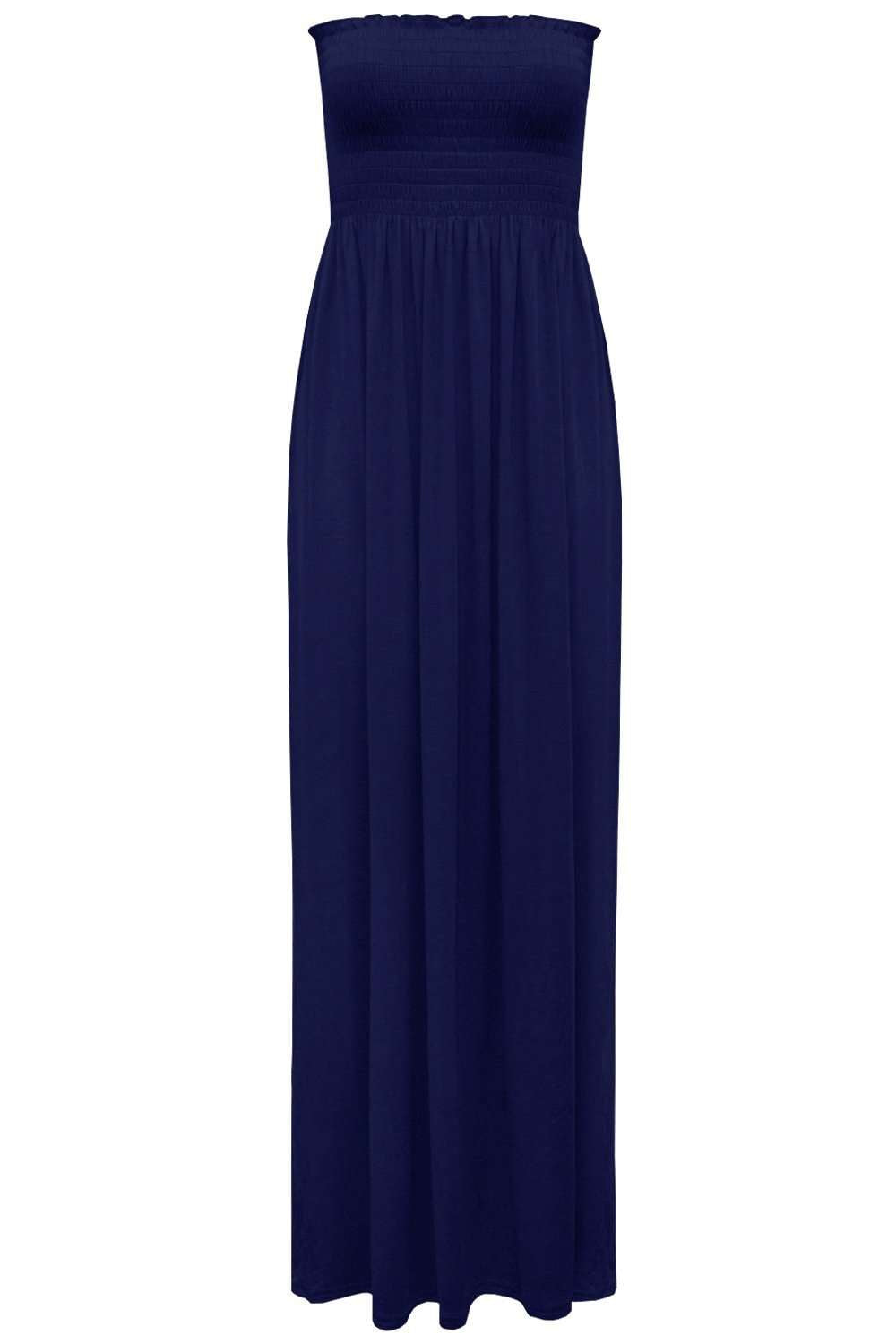 Khaki Strapless Sheering Bandeau Maxi Dress - bejealous-com