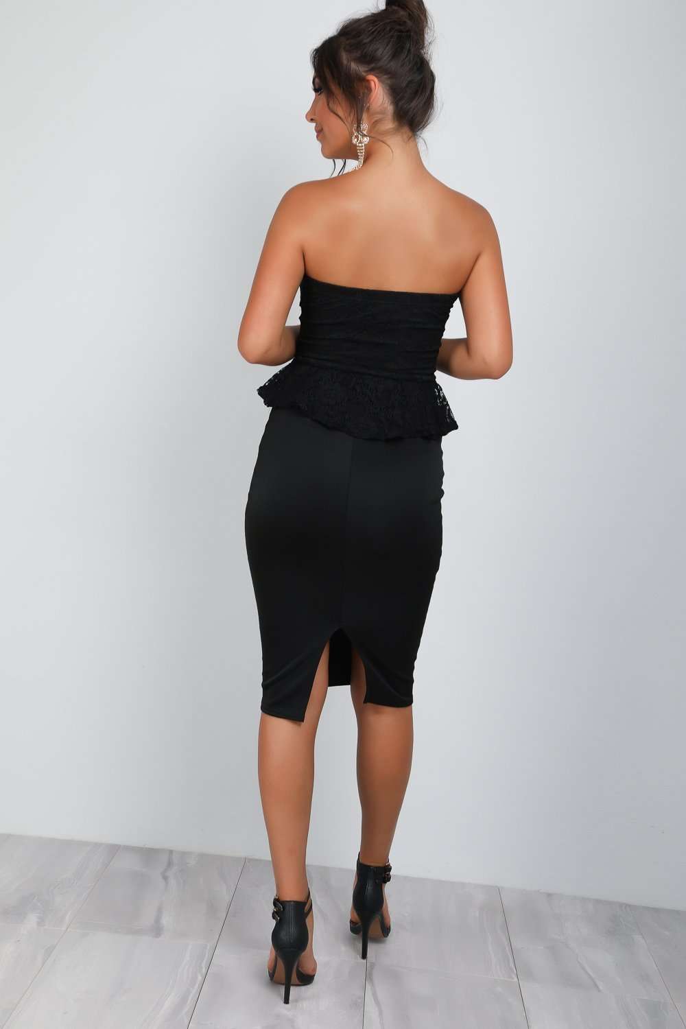 Kia V Bar Bardot Lace Bodycon Dress - bejealous-com