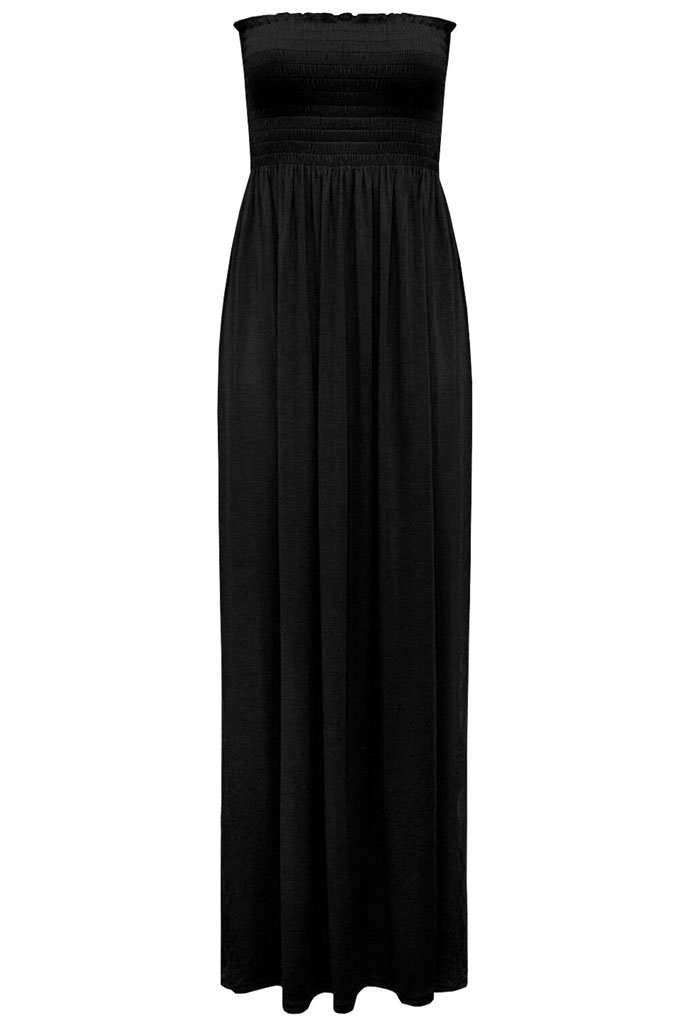 Kiana Ruched Bandeau Jersey Maxi Dress - bejealous-com