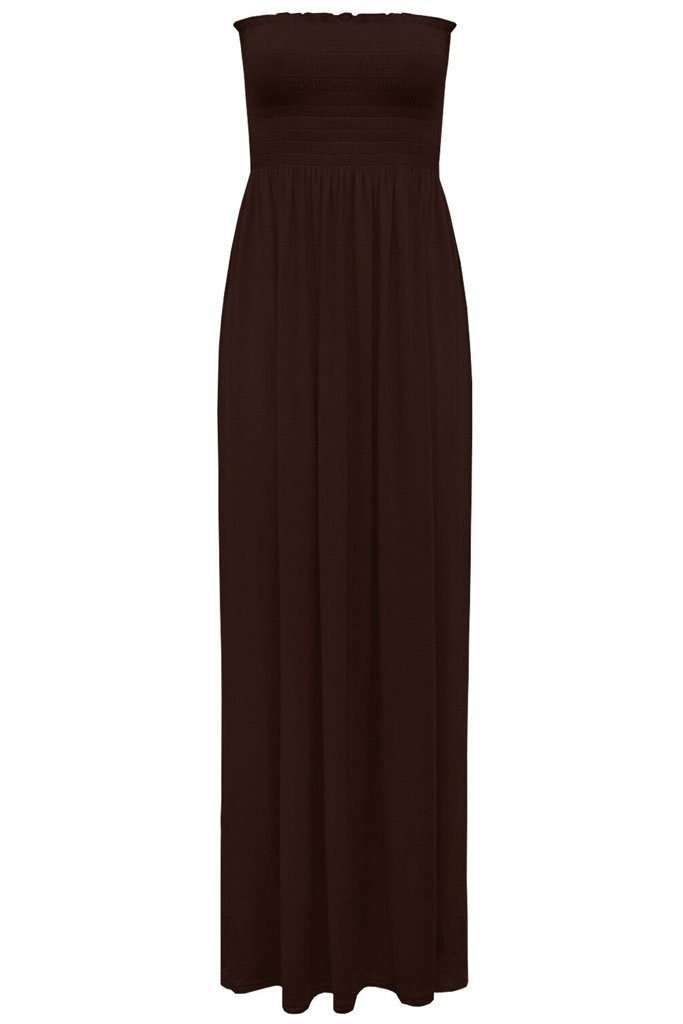 Kiana Ruched Bandeau Jersey Maxi Dress - bejealous-com