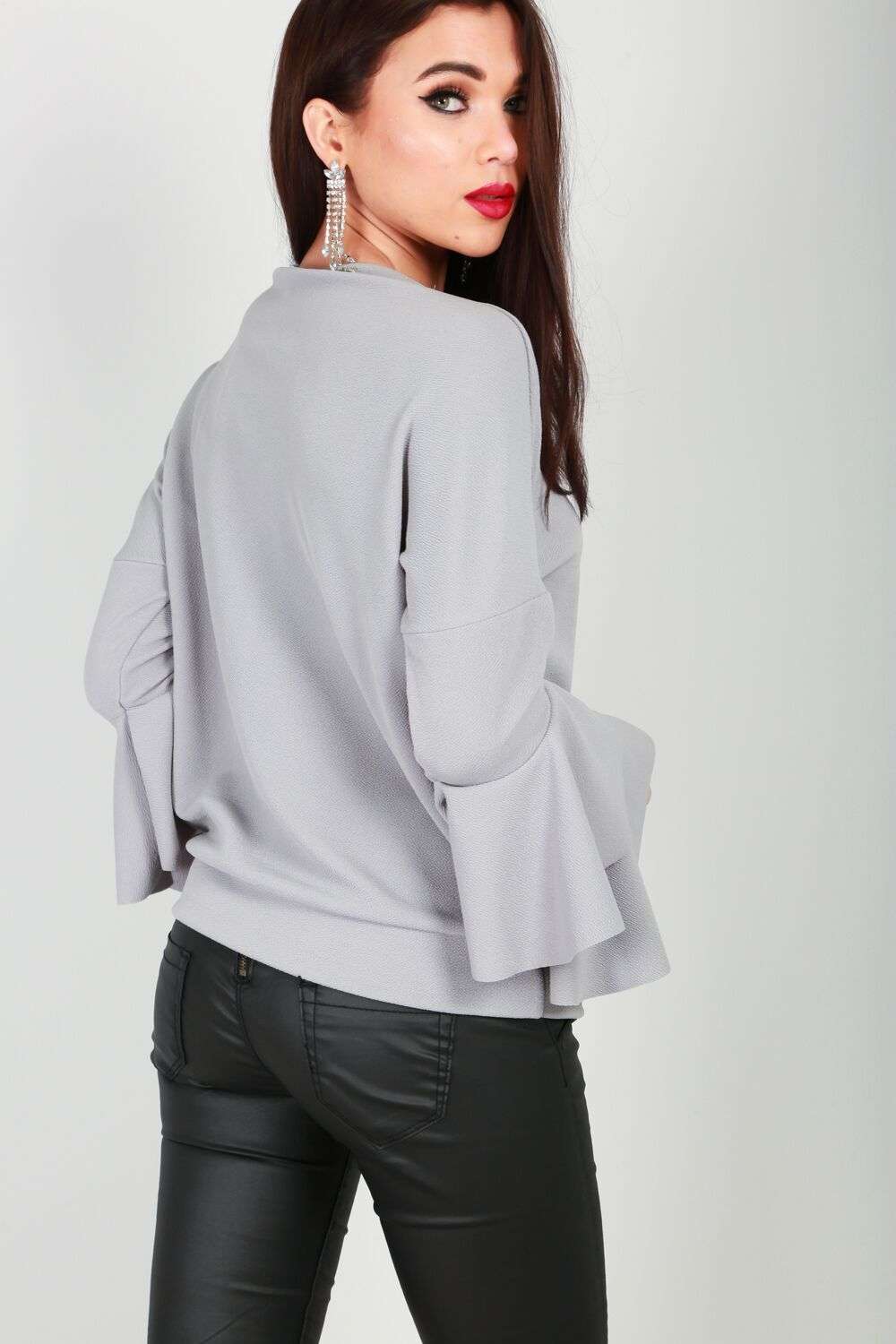 Kimmy Tiered Frill Sleeve Top - bejealous-com