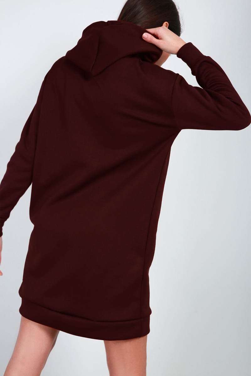 Kirah Oversized Hooded Sweatshirt Dress - bejealous-com