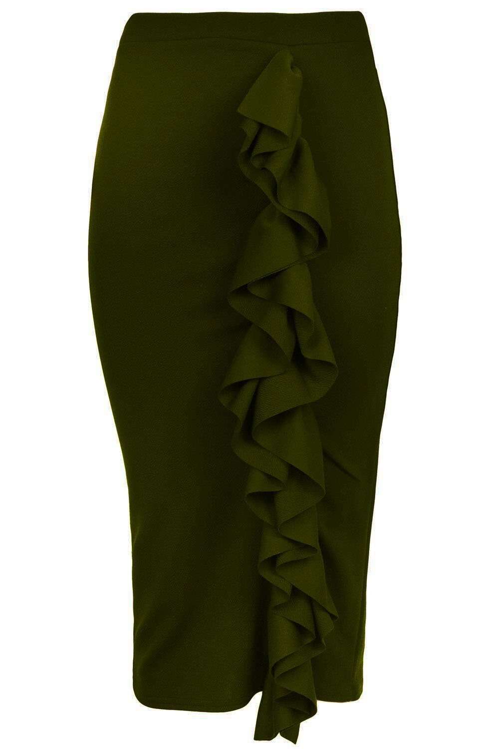 Kristina High Waisted Frilly Midi Skirt - bejealous-com