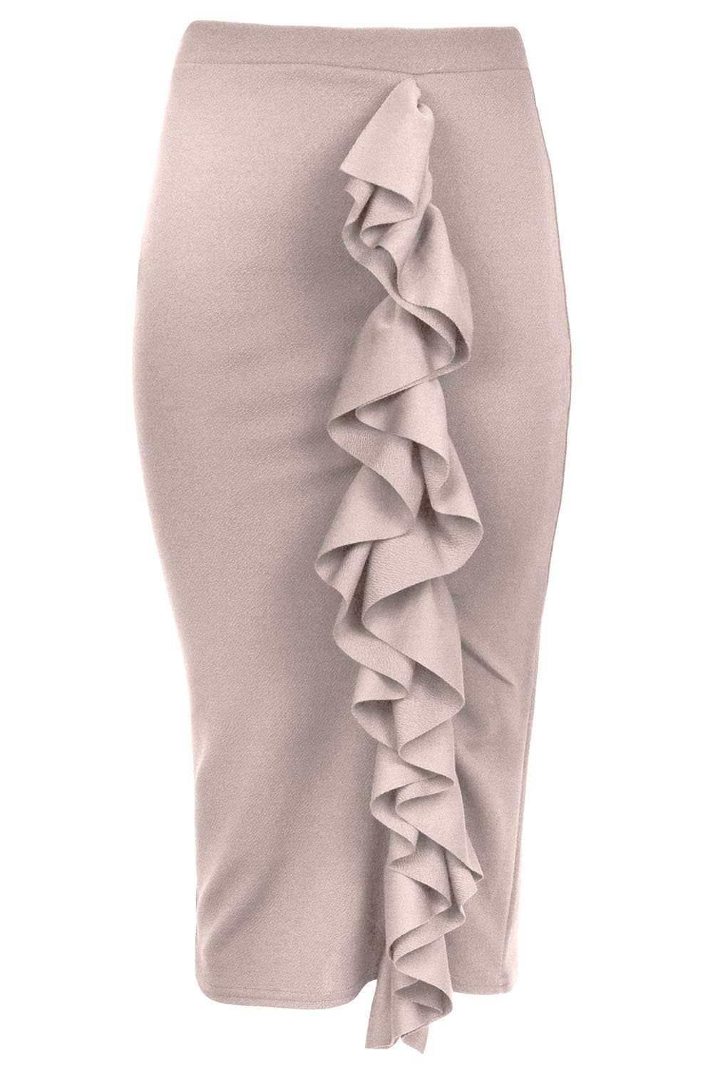 Kristina High Waisted Frilly Midi Skirt - bejealous-com