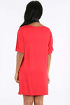 Larna Choker Neck Oversized Jersey Tshirt Dress - bejealous-com