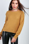 Emerald Fine Knit Long Sleeve Cropped Jumper - bejealous-com