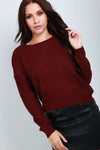 Emerald Fine Knit Long Sleeve Cropped Jumper - bejealous-com