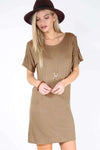 Lauren Cold Shoulder Oversized Tshirt Dress - bejealous-com