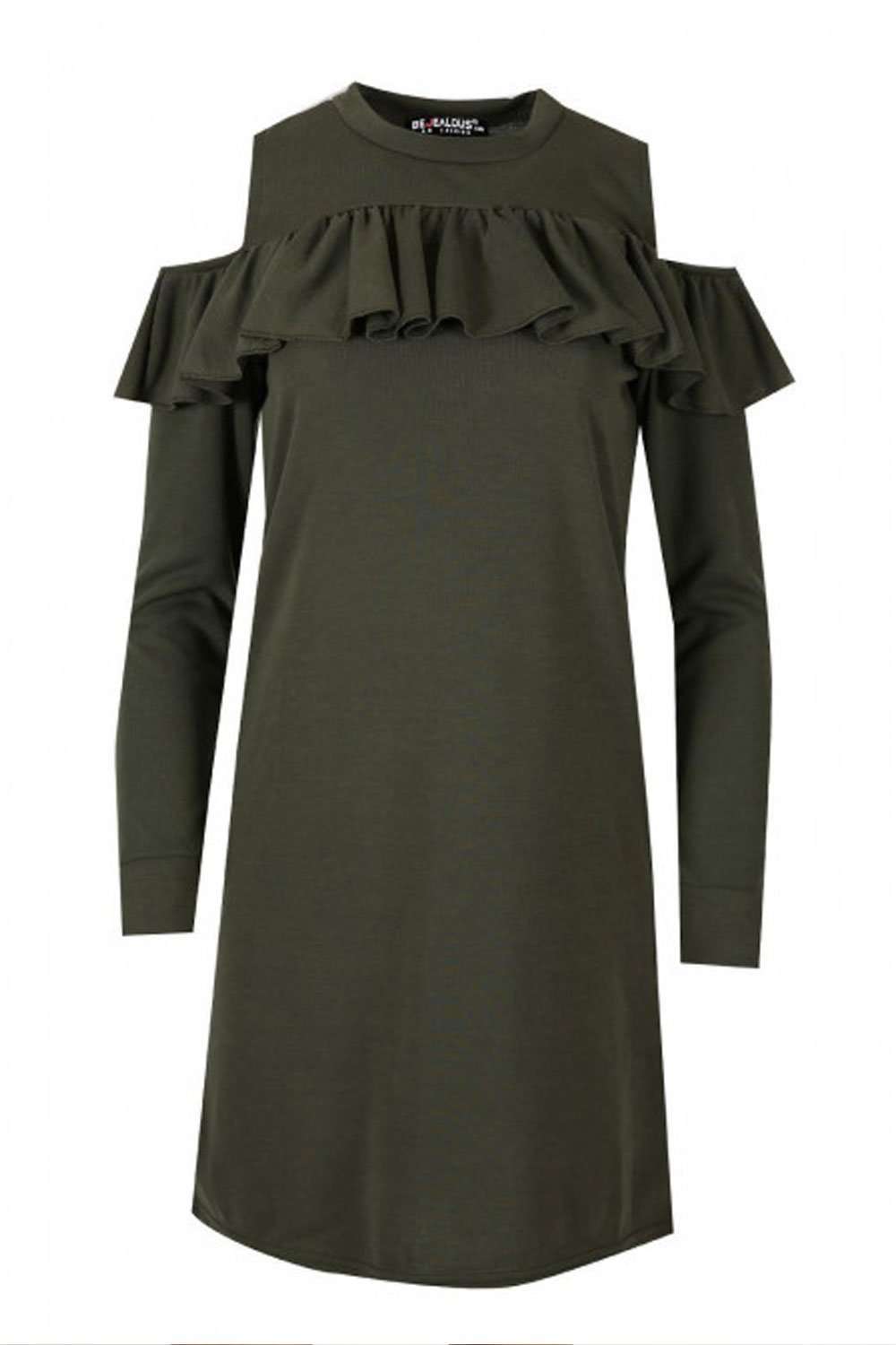 Layla Cold Shoulder Sweatshirt Dress - bejealous-com
