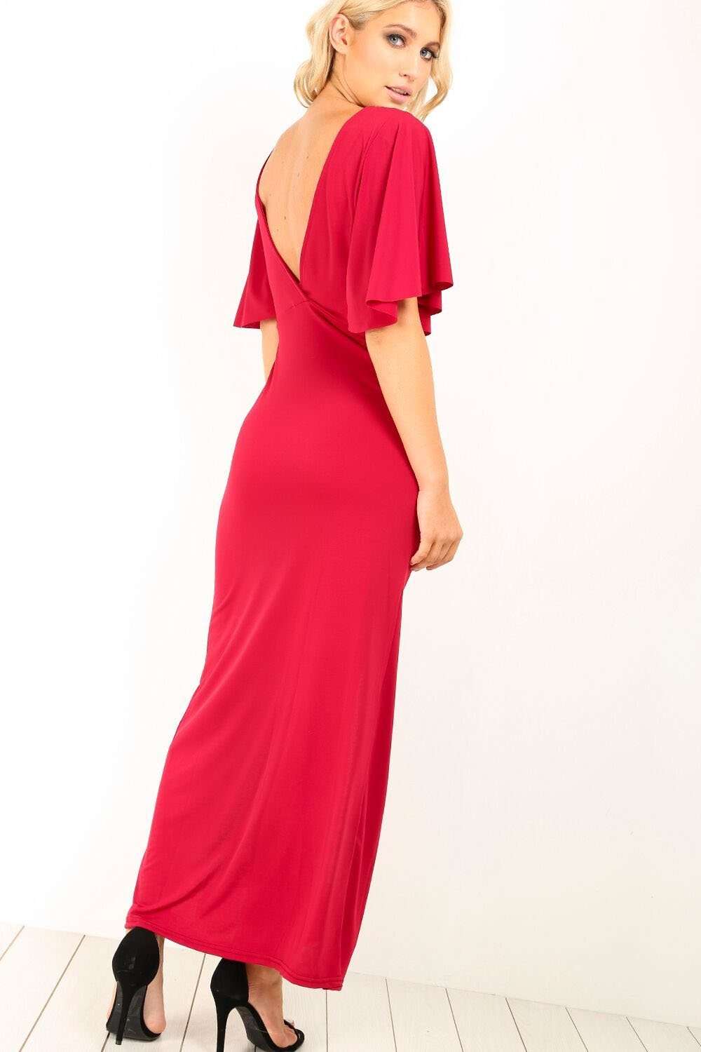 Layla Open Back Split leg Maxi Dress - bejealous-com
