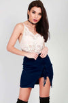 Leah Lace Up Mini Skirt - bejealous-com