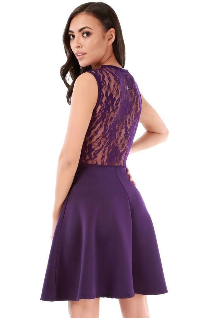 Leela Floral Lace Mini Skater Dress - bejealous-com