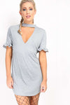 Leena Frill T-Shirt Dress - bejealous-com