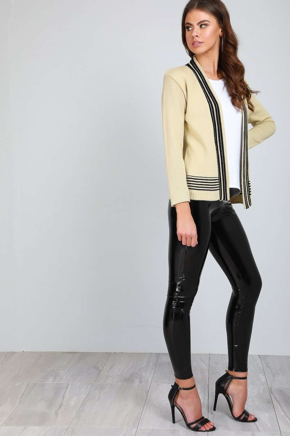 Leila Long Sleeve Striped Knitted Twin Jumper - bejealous-com