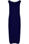 Leona Basic Jersey Side Split Maxi Tshirt Dress - bejealous-com