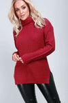 Lexi High Neck Chunky Knit Baggy Jumper - bejealous-com