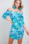 Lexi Strapless Floral Curved Hem Mini Dress - bejealous-com