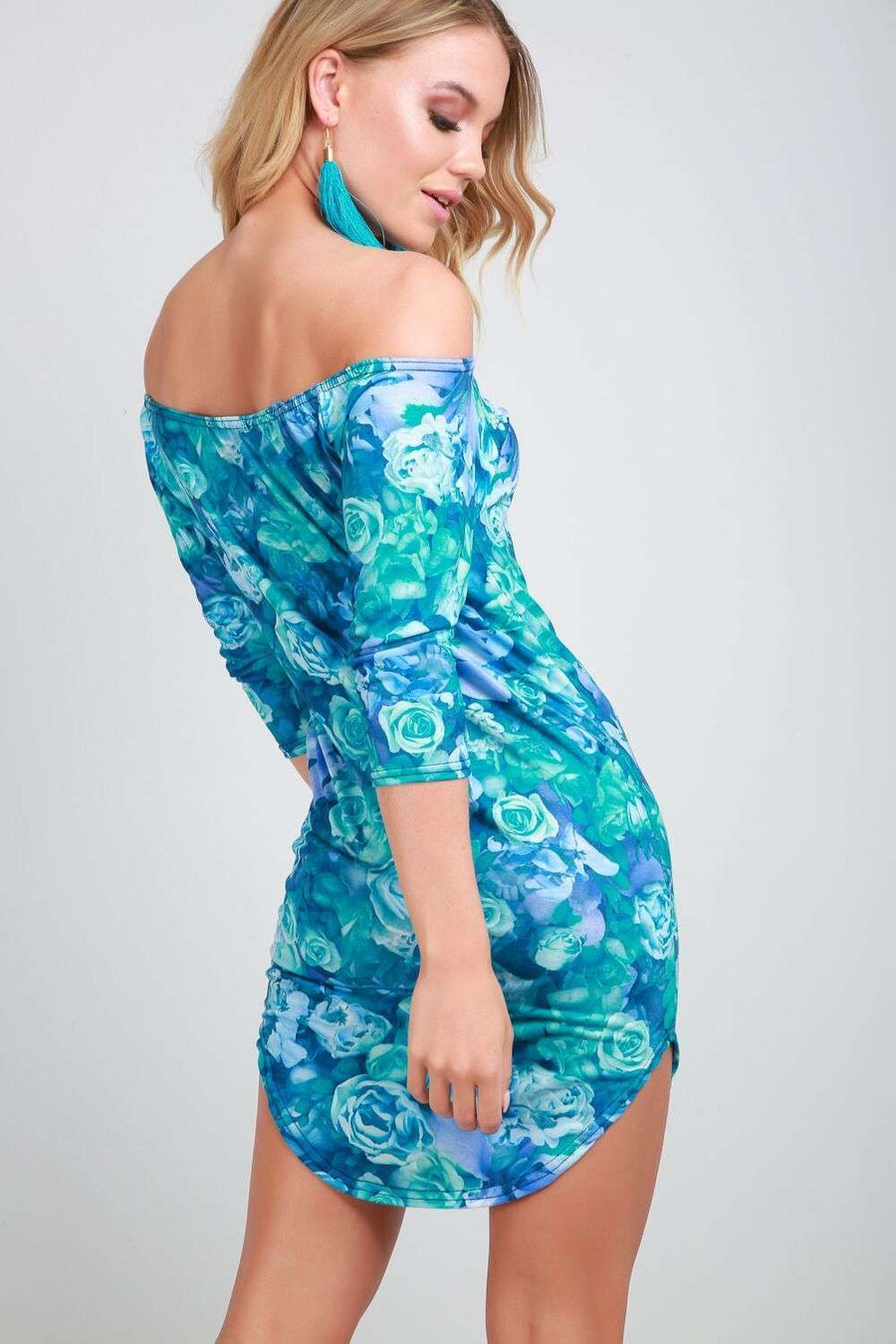 Lexi Strapless Floral Print Mini Bodycon Dress - bejealous-com