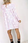 Lexie Dipped Hem Star Graphic Print Jumper Dress - bejealous-com