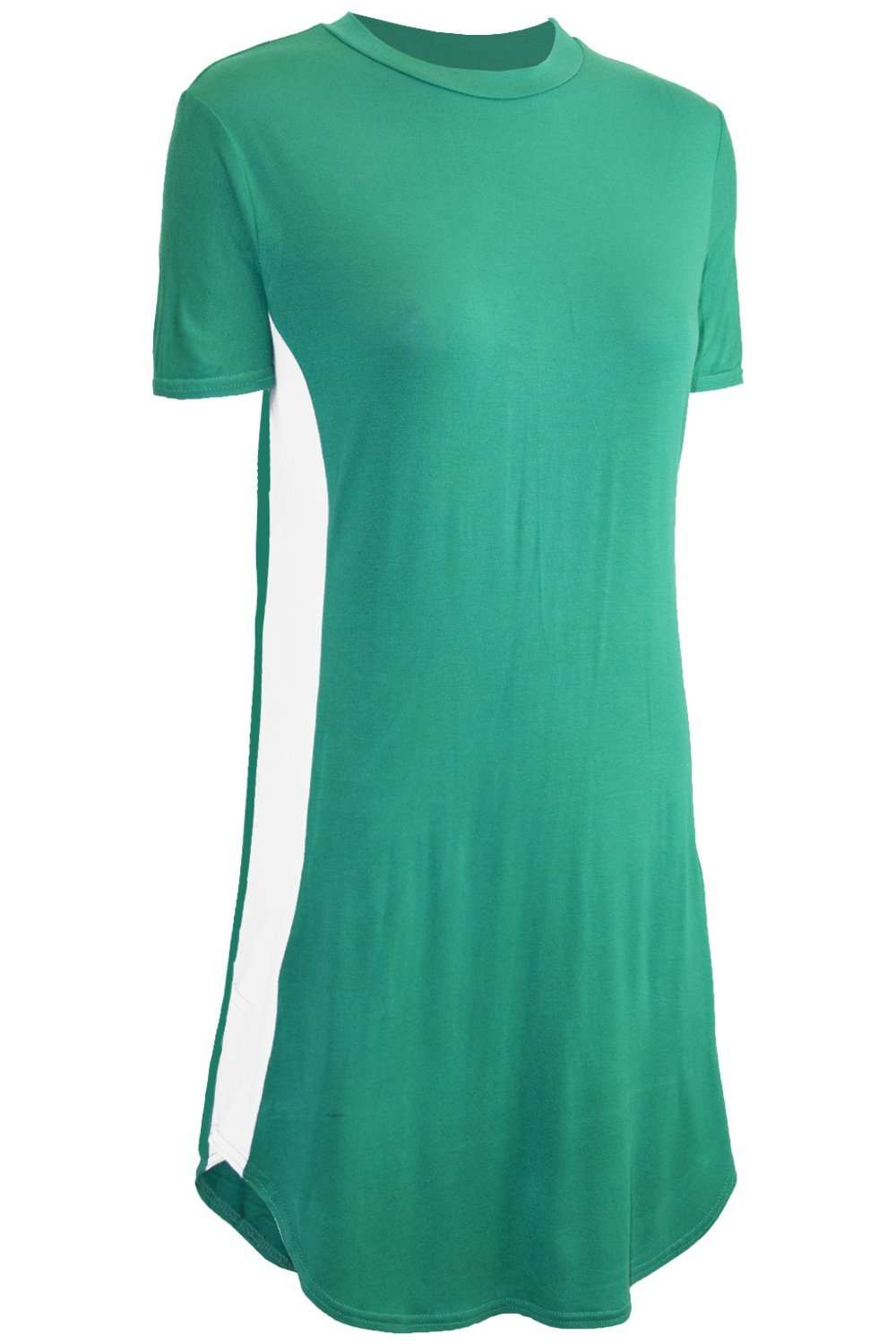Lexy Curve Hem Panelled Tshirt Dress - bejealous-com