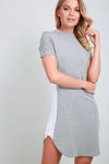 Lexy Monochrome Paneled Tshirt Dress - bejealous-com