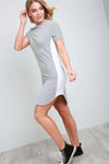 Lexy Monochrome Paneled Tshirt Dress - bejealous-com