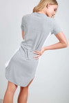 Lexy Monochrome Paneled Tshirt Dress - bejealous-com